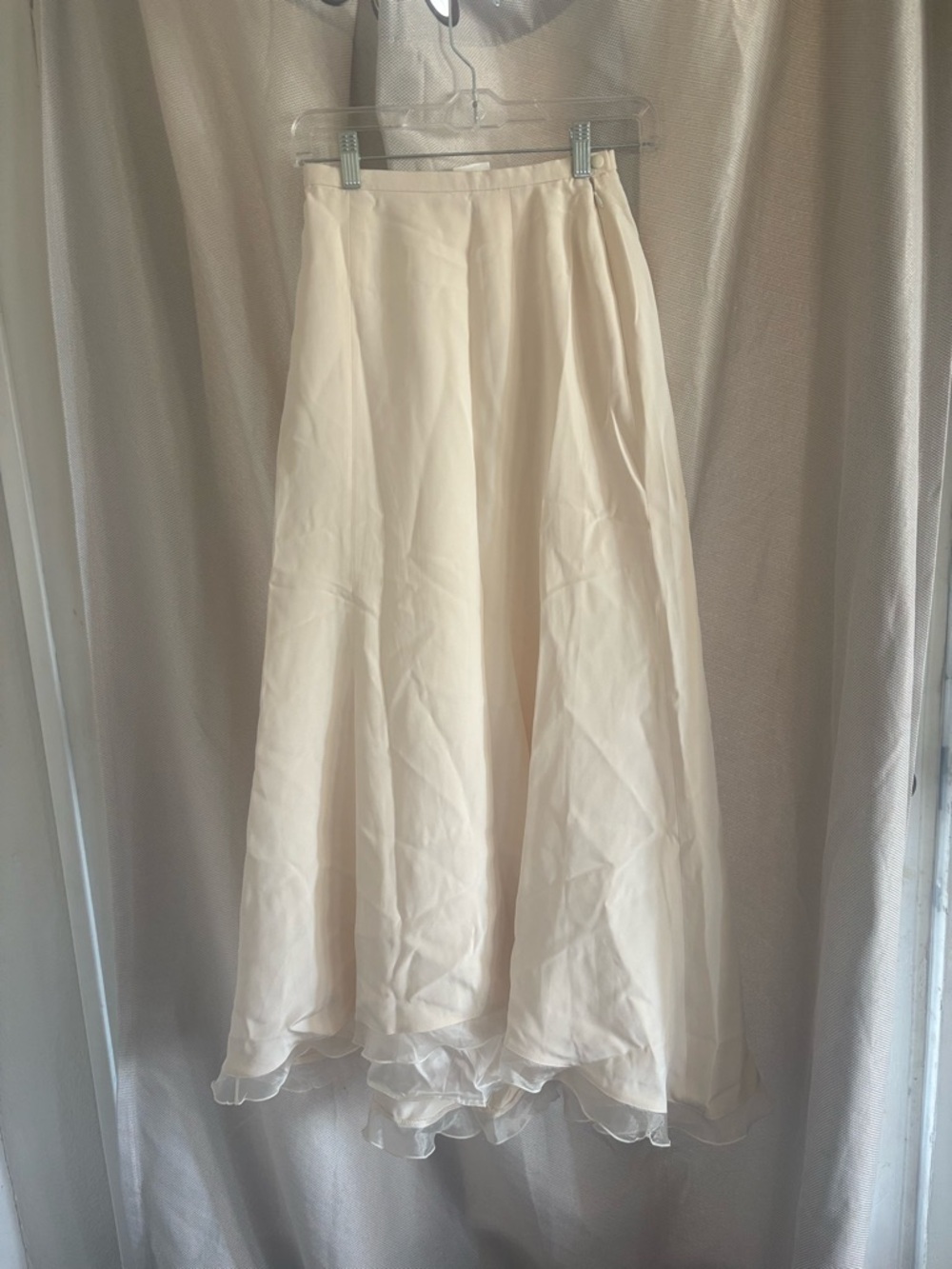 Escada Cream A-Line Full Skirt silk